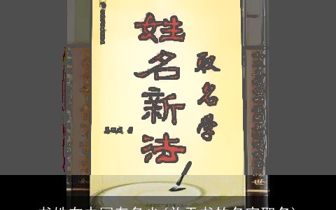 书姓在中国有多少(关于书的名字取名)
