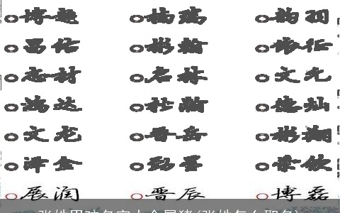 张姓男孩名字大全属猪(张姓怎么取名)