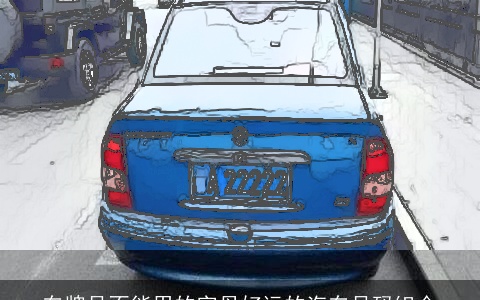 车牌号不能用的字母好运的汽车号码组合