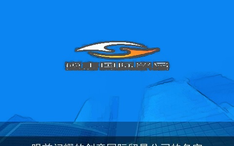 眼前闪耀的创意国际贸易公司的名字