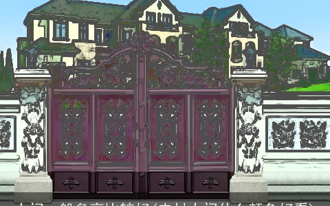 大门一般多高比较好(农村大门什么颜色好看)