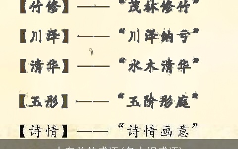 古有关的成语(名古组成语)