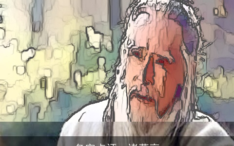 名字点评--诸葛亮