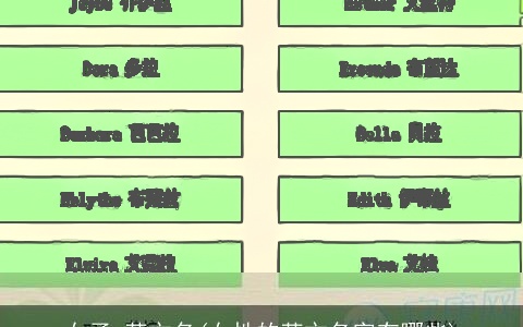 女子 英文名(女性的英文名字有哪些)