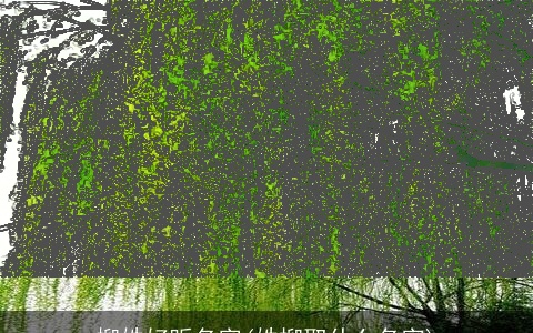 柳姓好听名字(姓柳取什么名字)