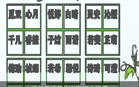 姓名看谁能生出旺家小福星