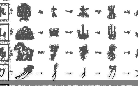 比较特别的和糖有关的名字(和糖字组合的名字)