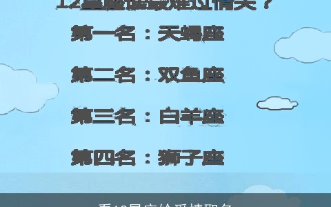 看12星座给爱情取名