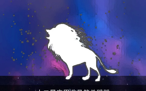 十二星座男谁最简单劈腿