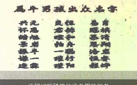 姓程好听稀疏的姓名男孩起名