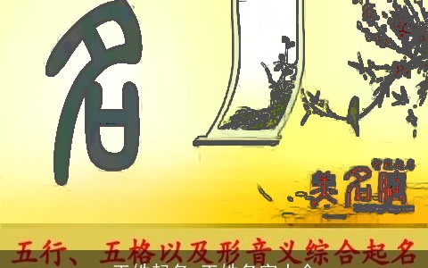 王姓起名 王姓名字大全