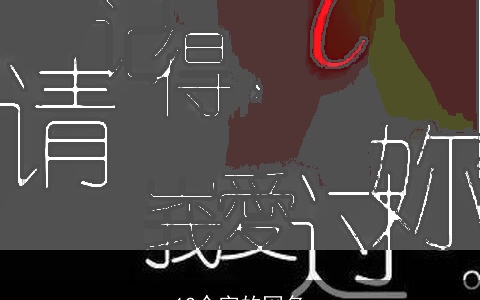 12个字的网名