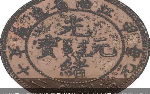 光绪元宝江苏省造每元当制钱十文(光绪元宝 江南省造)