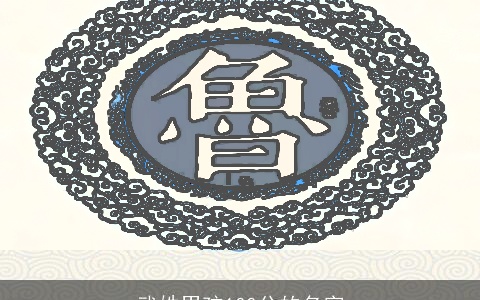 武姓男孩100分的名字