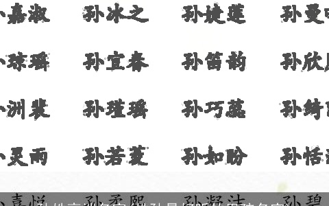 孙姓高端名字(姓孙最好听的男孩名字)