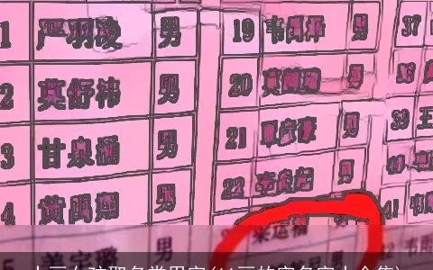 十画女孩取名常用字(11画的字名字大全集)