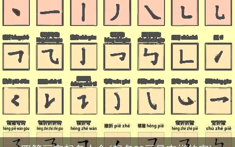 四笔画字起名大全(起名20画最吉祥的字)