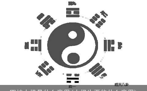 四柱太极是什么意思(太极生两仪什么意思)