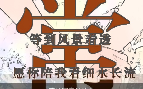 菲的寓意是什么