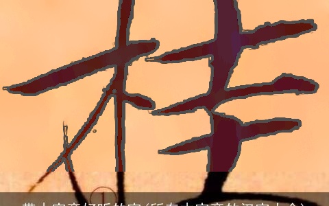 带木字旁好听的字(所有木字旁的汉字大全)