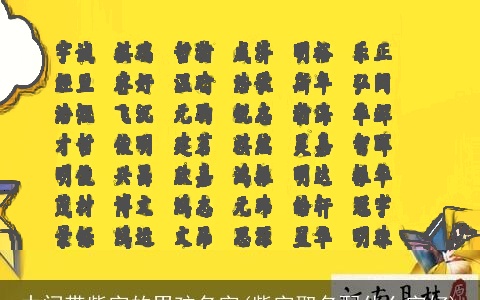 中间带紫字的男孩名字(紫字取名配什么字好)