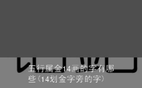 五行属金14画的字有哪些(14划金字旁的字)