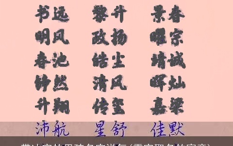 带冰字的男孩名字洋气(雪字取名的寓意)
