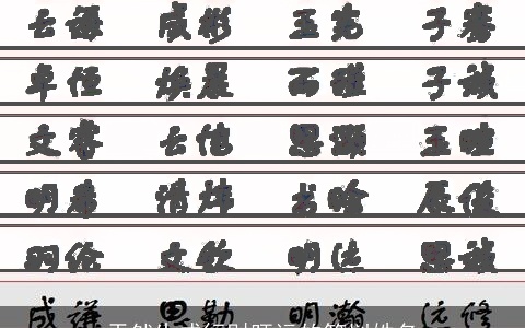 天然生成行财旺运的笔划姓名