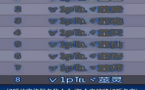 好听的家族群名称大全(三个字独特好听名字)