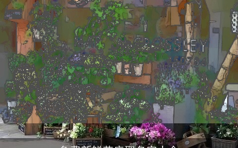 免费新鲜花店取名字大全