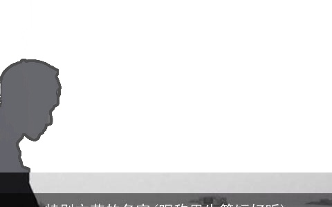 特别文艺的名字(昵称男生简短好听)