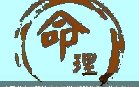 八字里的死符是什么意思(神煞死符是什么意思)