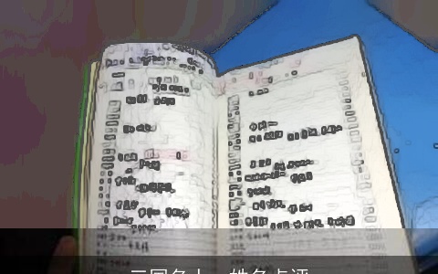 三国名人，姓名点评