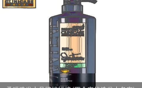 柔顺洗发水品牌排行榜(四个字的洗发水名字)