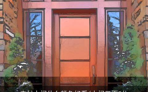 农村大门什么颜色好看(大门三不对)