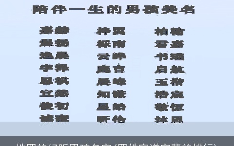 姓罗的好听男孩名字(罗姓家谱字辈的排行)