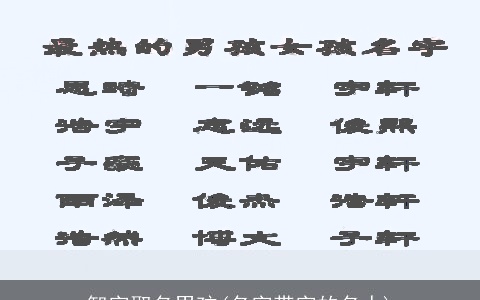 智字取名男孩(名字带字的名人)