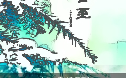 一九二九不出手节气歌