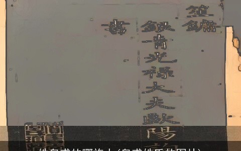 姓皇甫的哪族人(皇甫姓氏的图片)