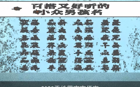 2023于姓男宝宝俩字