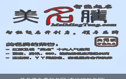 美名腾免费起名网(幸运吧起名网)