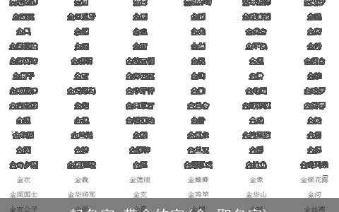 起名字,带金的字(金 取名字)