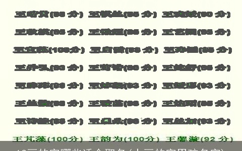 13画的字哪些适合取名(十画的字男孩名字)