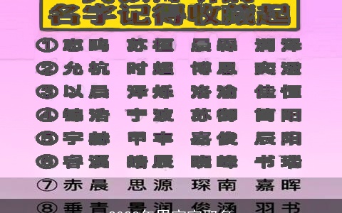 2023年男宝宝取名