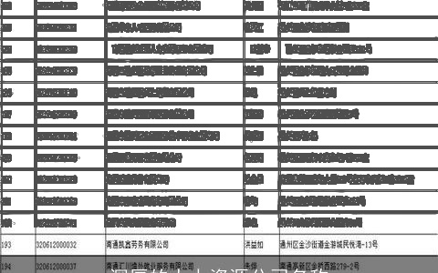 深厚的人力资源公司名称