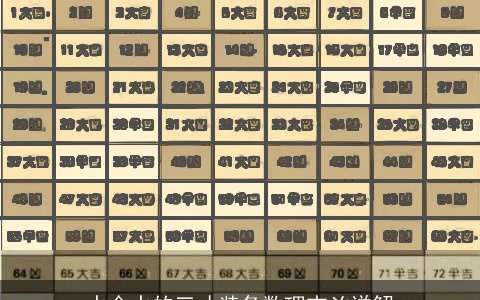 水金水的三才装备数理吉凶详解