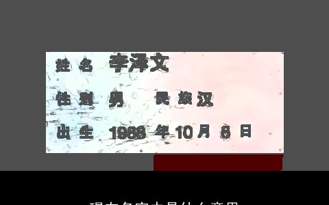 璟在名字中是什么意思