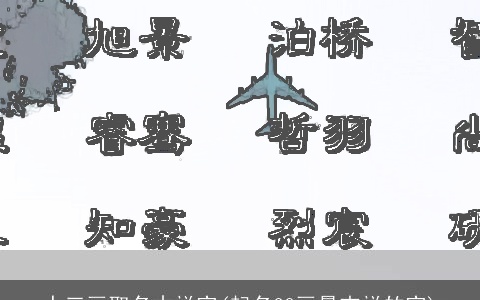 十三画取名古祥字(起名20画最吉祥的字)