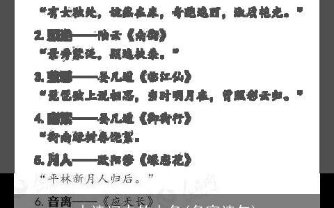 古诗词中的人名(名字诗句)