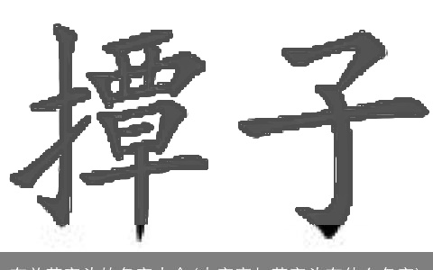 有关草字头的名字大全(火字旁加草字头有什么名字)